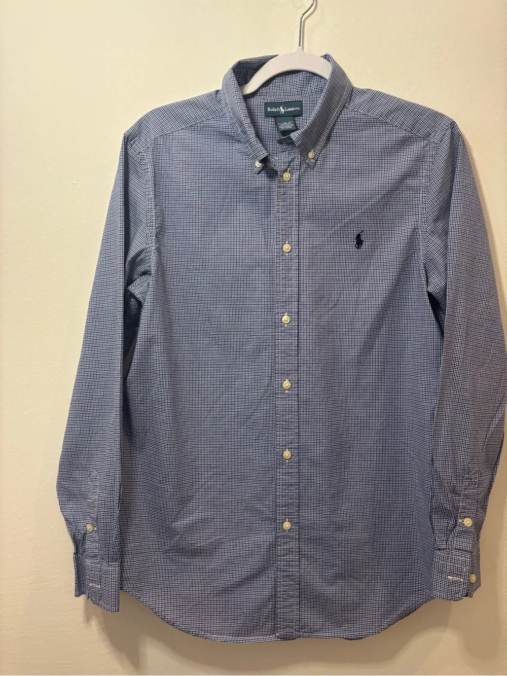 Polo by Ralph Lauren Classic Blue Check Button-Down Shirt - Boys 18-20